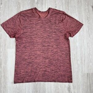 Lululemon Metal Vent Tech 2.0 Shirt Men's XL Brick Rose EUC